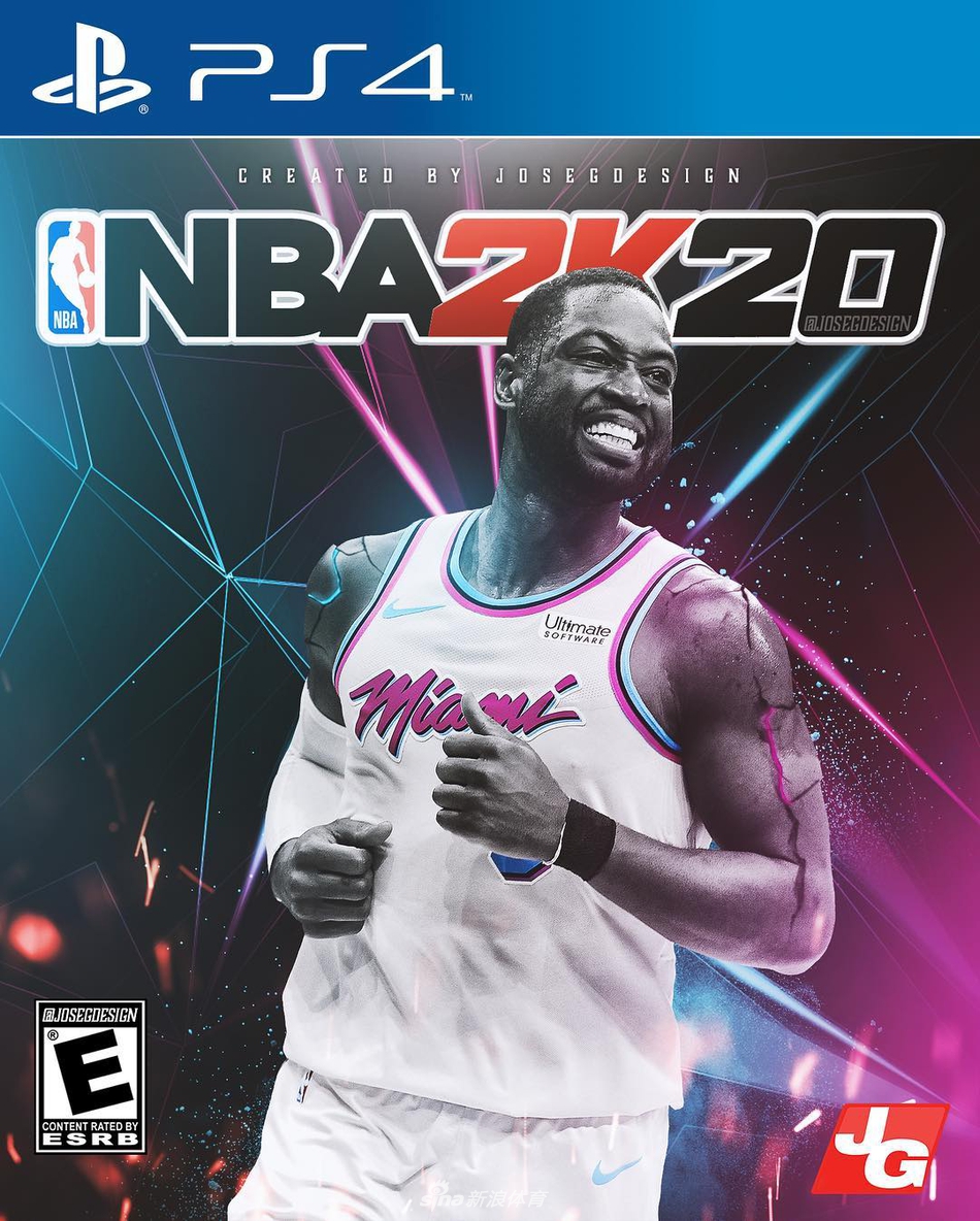 设计大神制作NBA 2K20炫图！詹姆斯杜兰特谁当封面人物？
