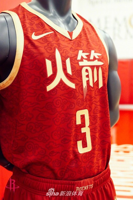 火箭祥云版新春球衣登场！中文战袍惊艳全美