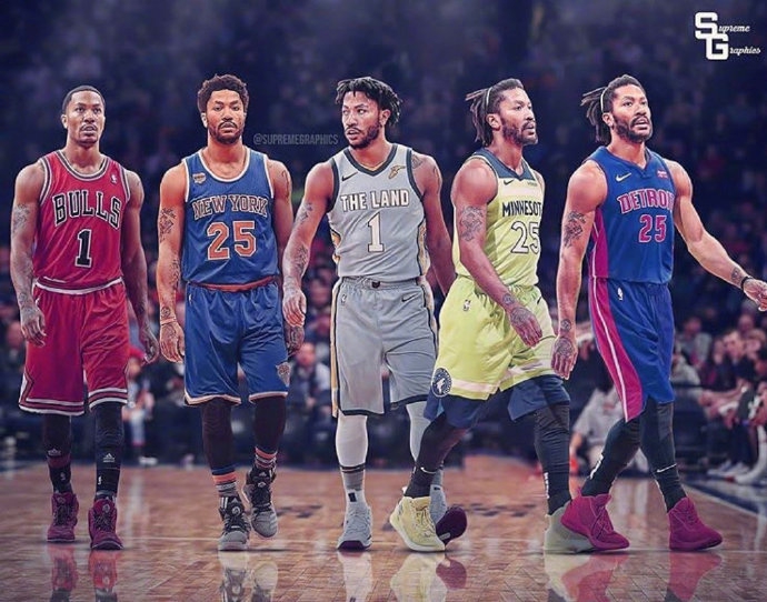 罗斯球衣变化史