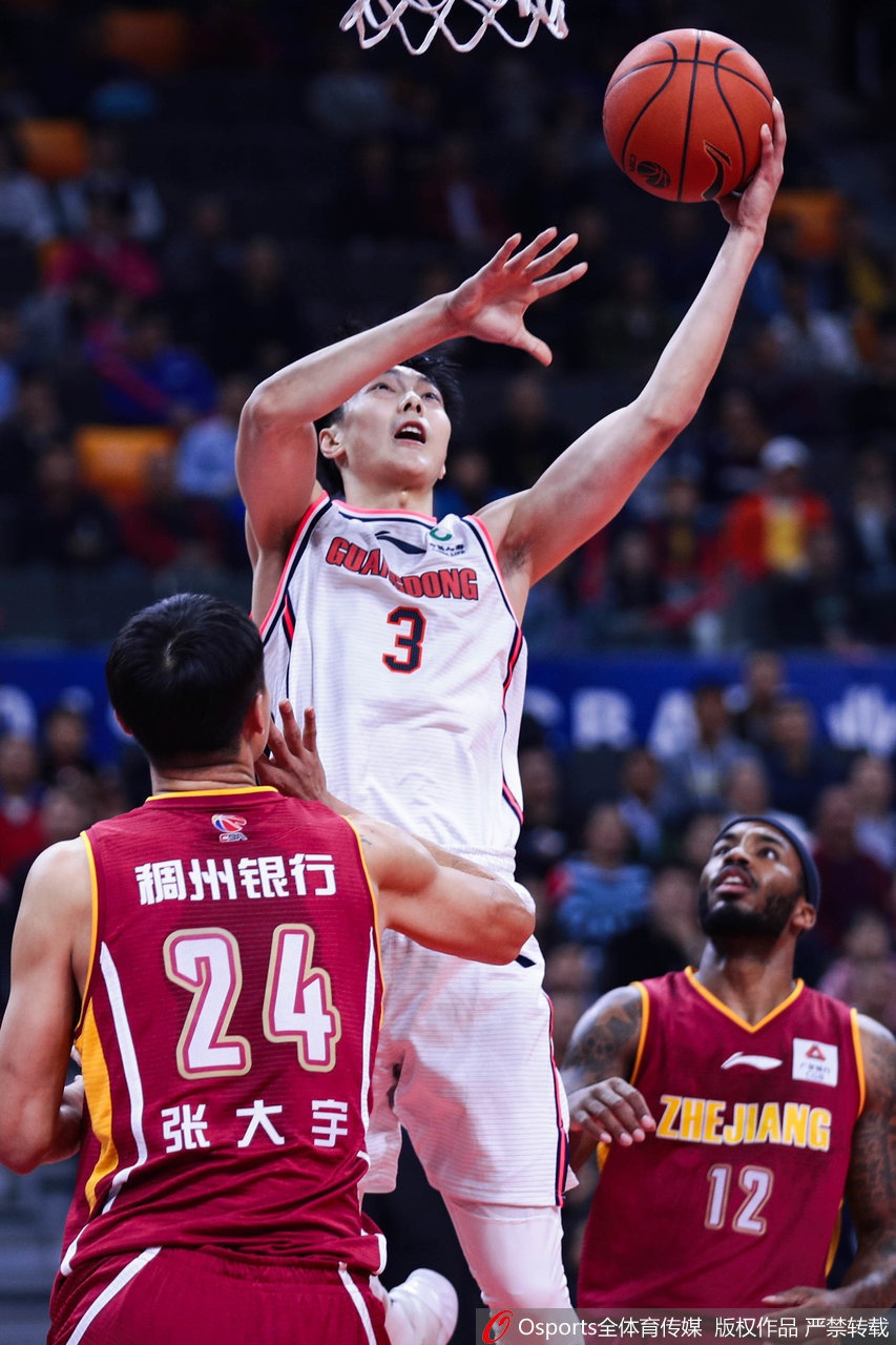 CBA第16轮:广东108-106浙江