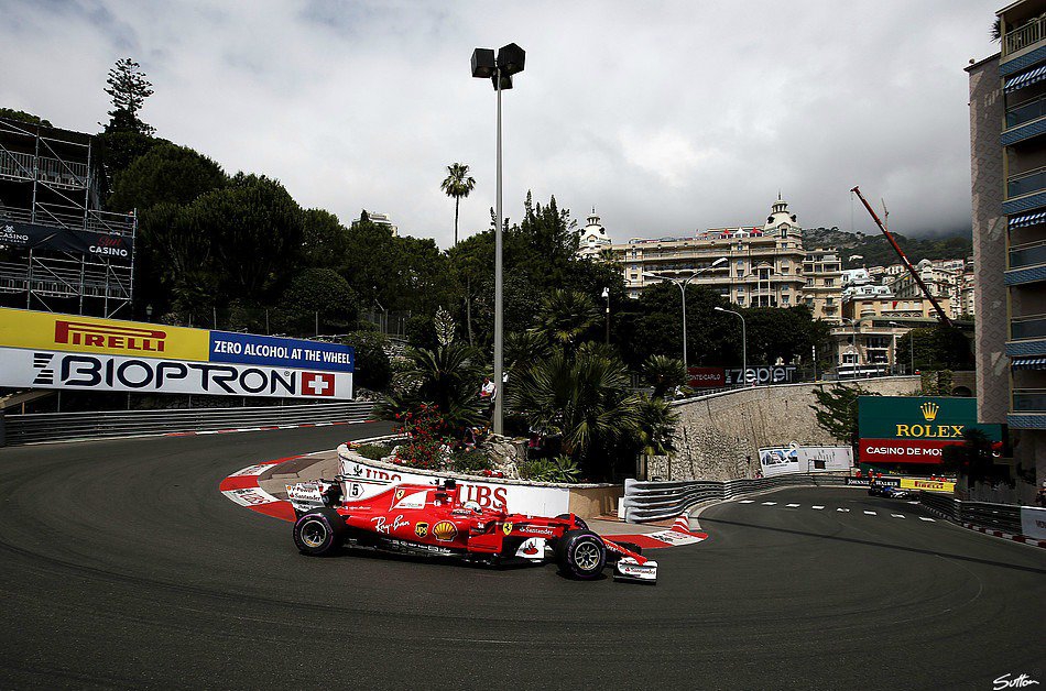 5月25日,2017年f1摩纳哥大奖赛第1次练习赛在蒙特卡洛赛道举行.