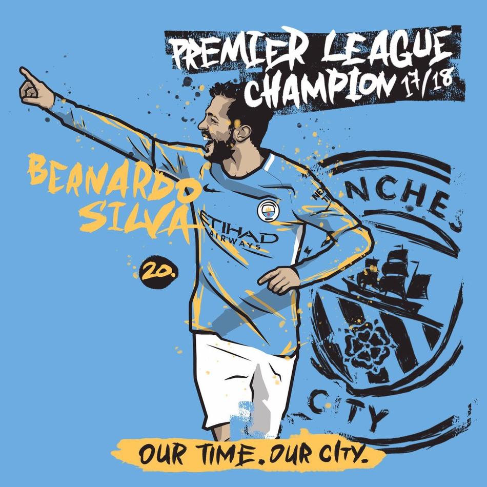 曼城夺冠海报