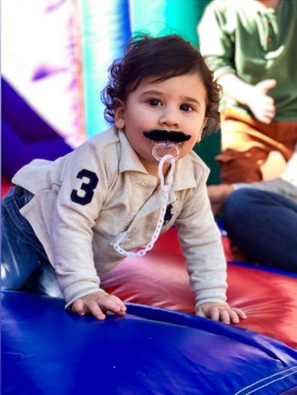 梅西小儿子可爱萌照