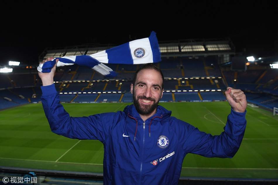 伊瓜因正式加盟亮相切尔西