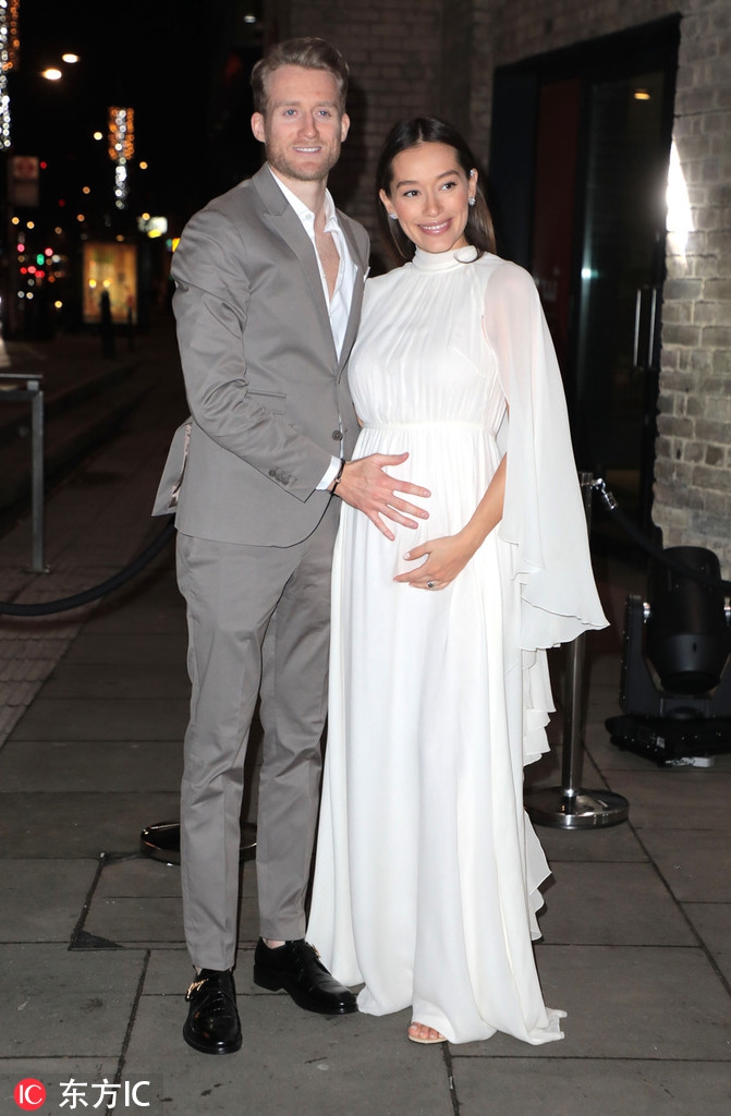 许尔勒携妻子亮相伦敦时装周