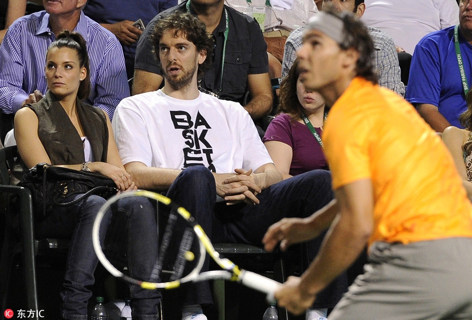 加索尔观战纳达尔