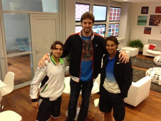 加索尔与纳达尔合影