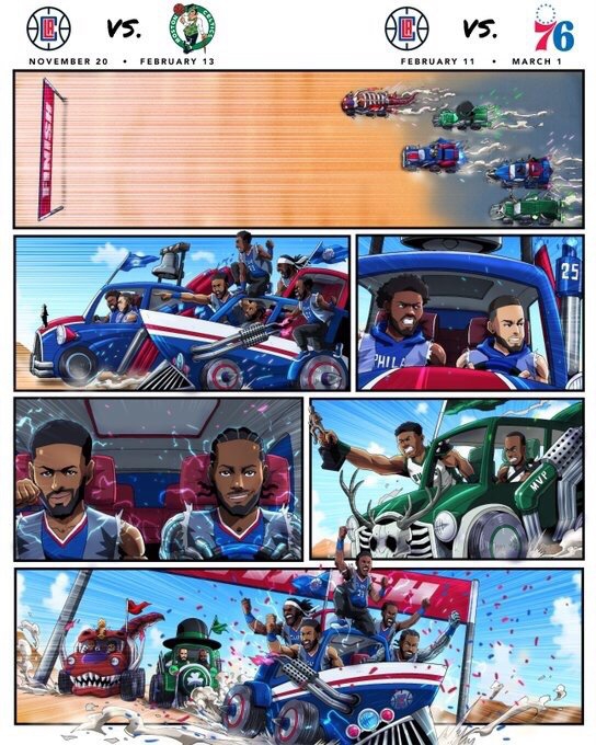 史上最萌的赛程公布！8张漫画看懂快船新赛季的重点比赛