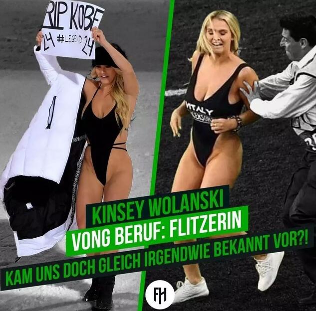 无耻至极！网红半裸奔“致敬”科比！她曾半裸闯入欧冠决赛