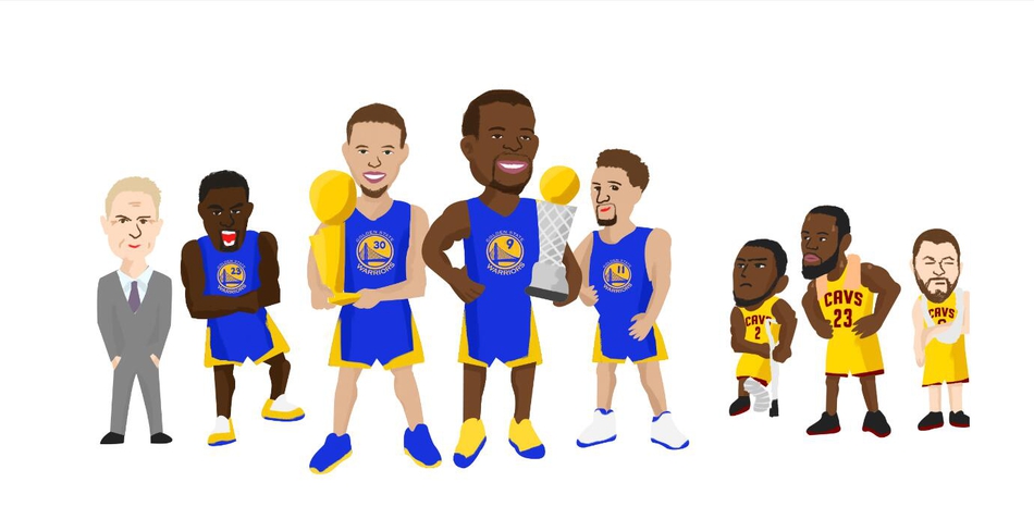 13张原创漫画回顾勇士王朝！73胜童工合同+吃鸡，这些梗你都懂吗