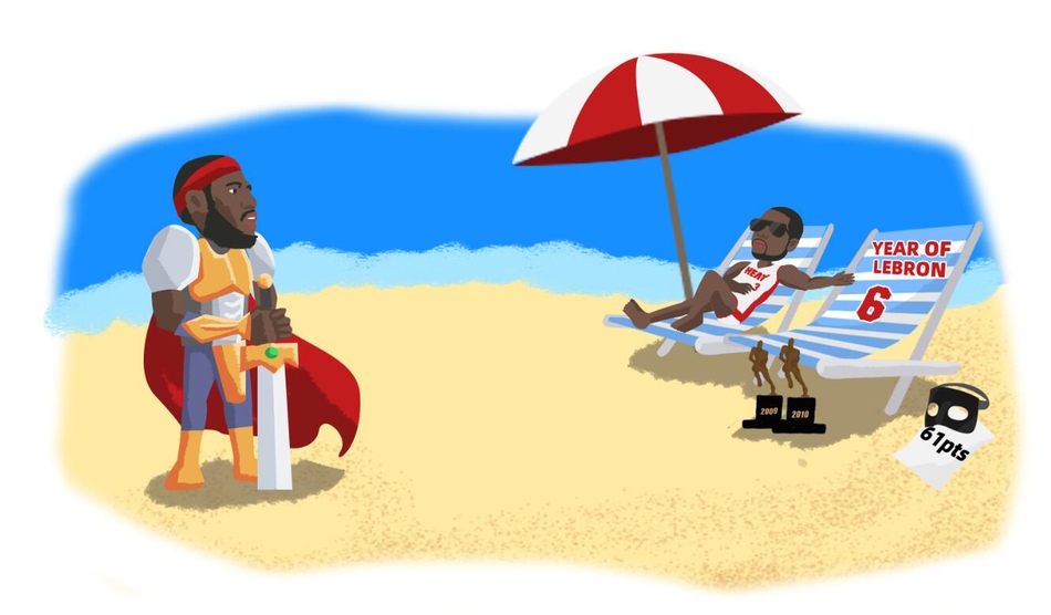 原创漫画祝詹姆斯35岁生日快乐！从小皇帝到gigi怪的35个神梗