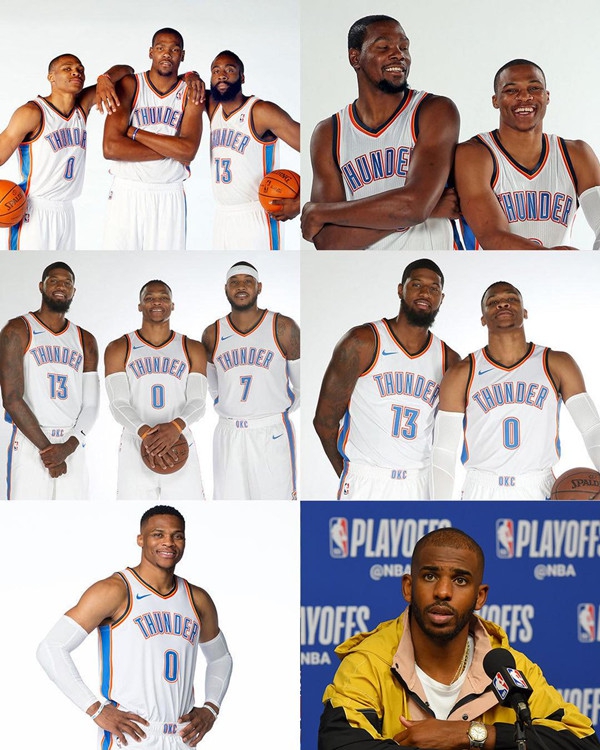 NBA进入2人转混战时代!威少哈登大战詹眉欧杜水花PK利拉德,谁最强