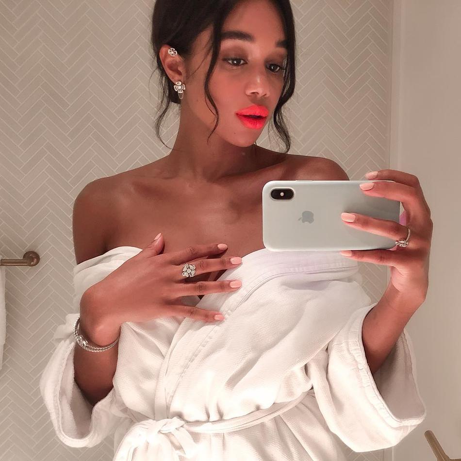 汤普森与甩了他的女星藕断丝连？主动点赞好莱坞最美黑人的照片