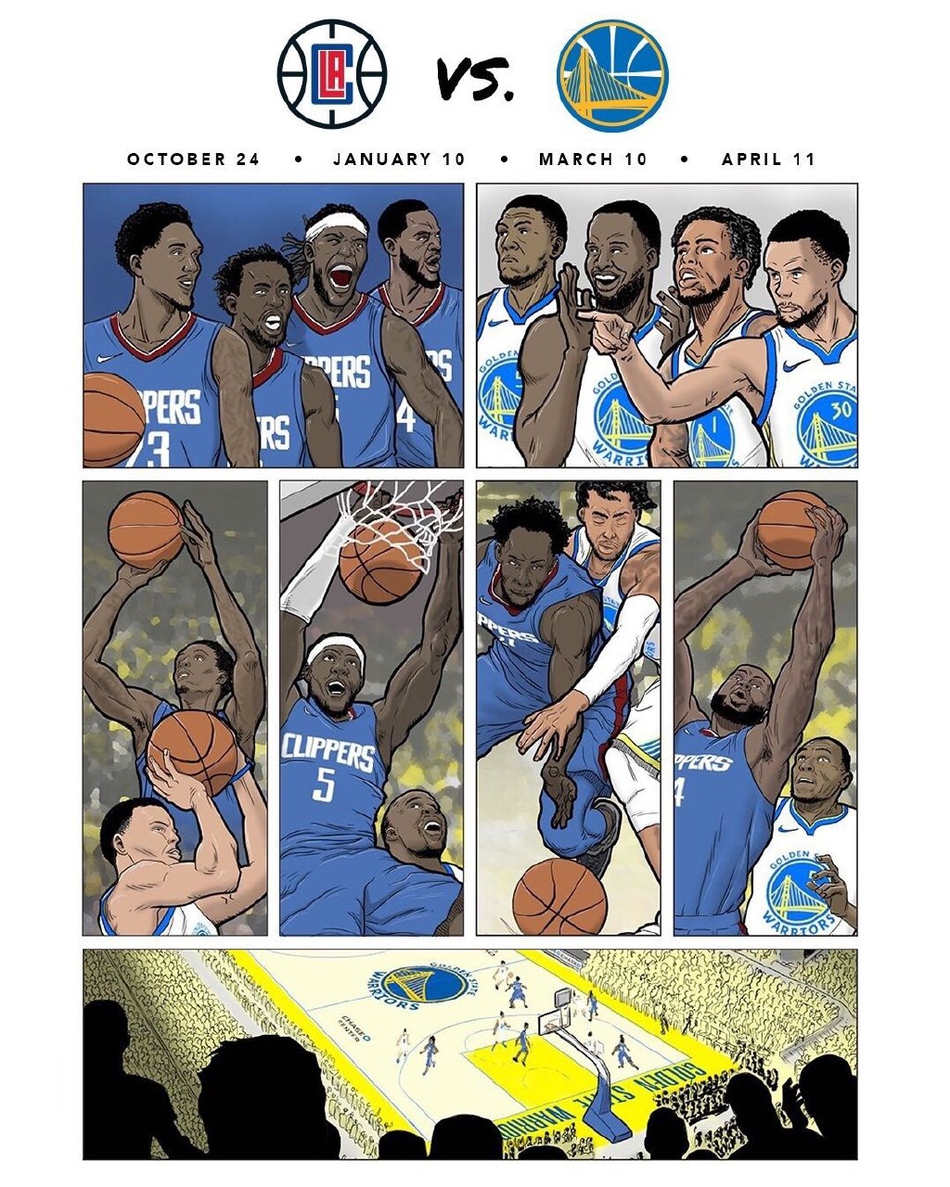 史上最萌的赛程公布！8张漫画看懂快船新赛季的重点比赛