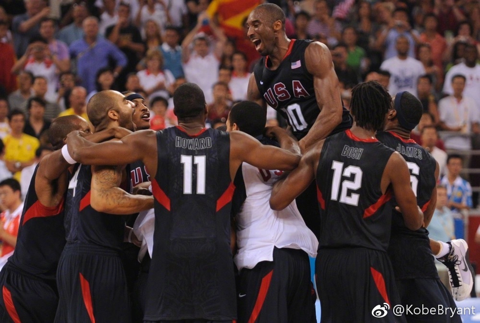 科比微博晒9张老图回顾北京奥运