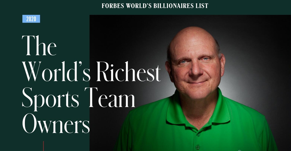 全球体育界最有钱的15大老板:鲍尔默577亿身价，切尔西老板第7