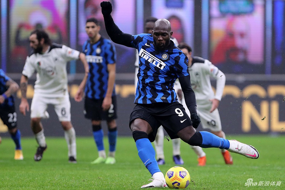 [意甲]国米2-1斯佩齐亚 卢卡库点射夺6连胜