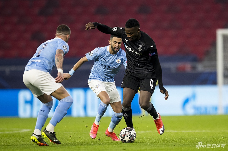 [欧冠]门兴0-2曼城 贝尔纳多传射