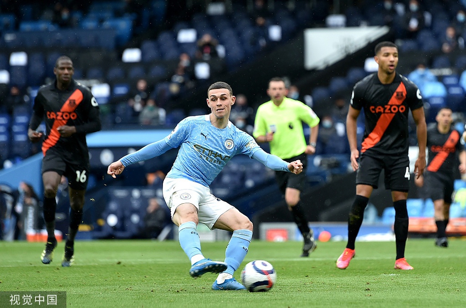 [英超]曼城5-0埃弗顿 阿圭罗两球