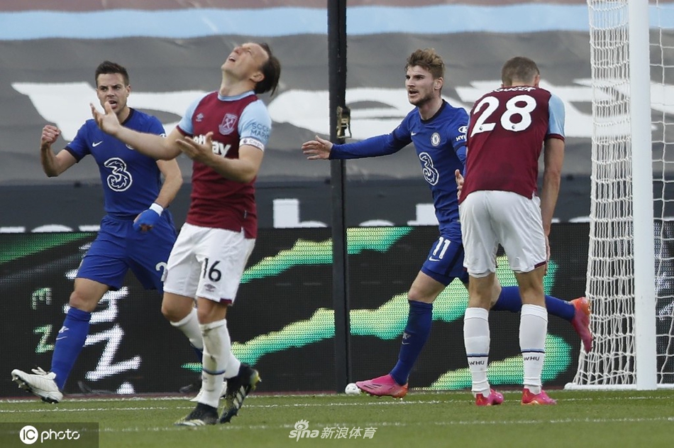 [英超]西汉姆0-1切尔西 维尔纳破门