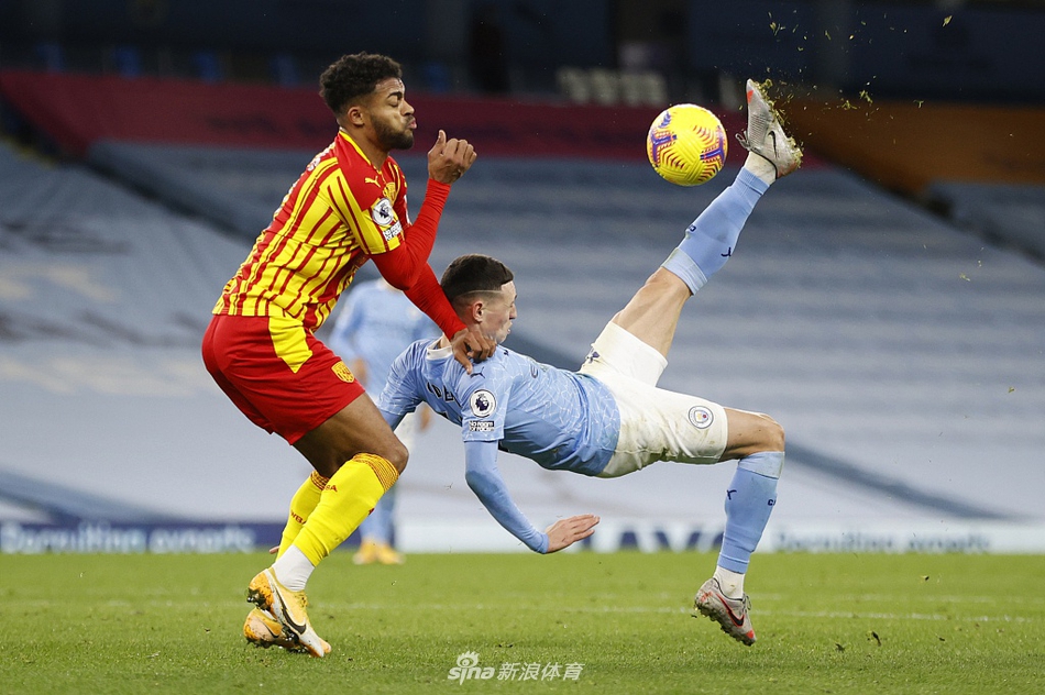 [英超]曼城1-1西布朗