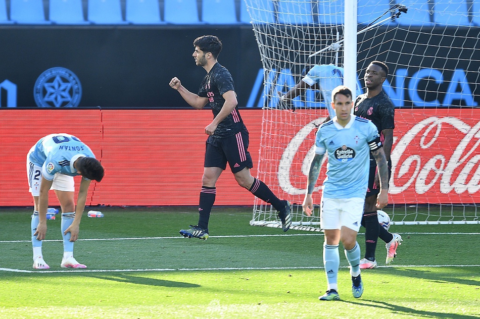 [西甲]塞尔塔1-3皇马 本泽马两射一传