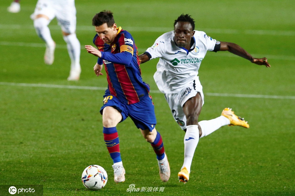 [西甲]巴萨5-2赫塔菲 梅西两射一传