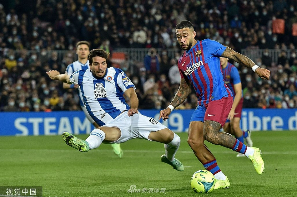 [西甲]巴萨1-0西班牙人 德佩破门