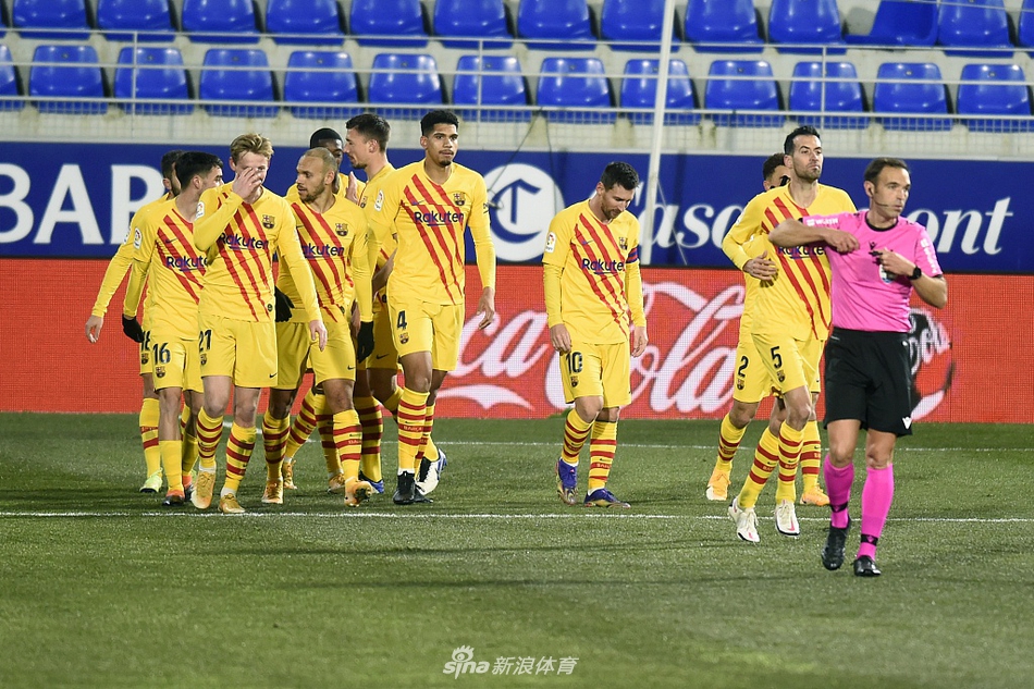 [西甲]韦斯卡0-1巴萨 梅西助攻