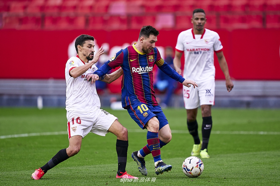 [西甲]塞维利亚0-2巴萨 梅西传射