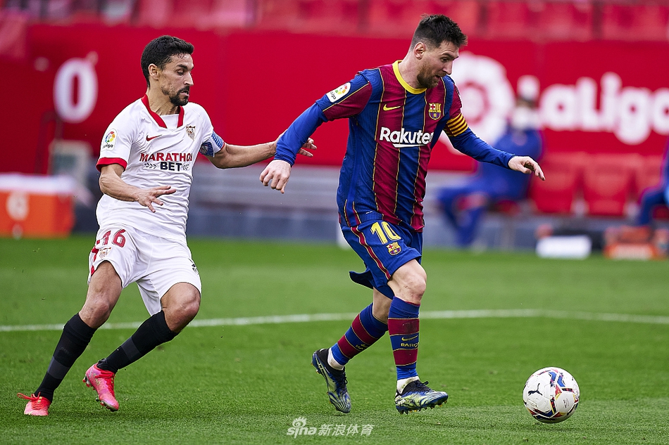 [西甲]塞维利亚0-2巴萨 梅西传射