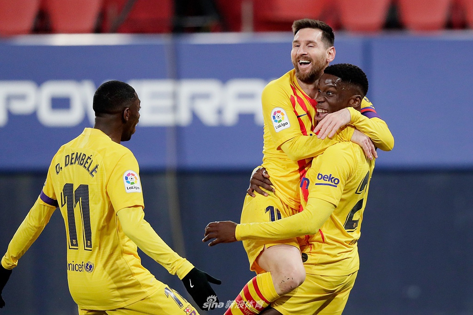 [西甲]奥萨苏纳0-2巴萨 梅西两助攻