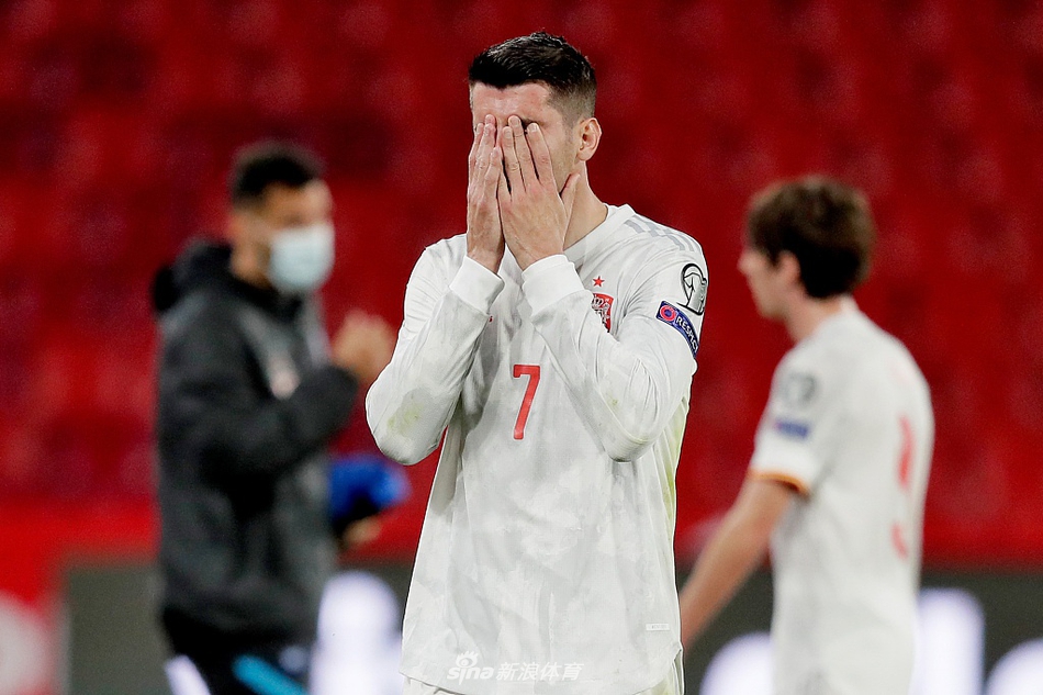 [世预赛]西班牙1-1希腊 莫拉塔破门