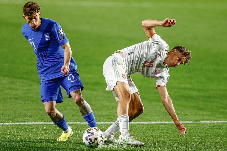 [世预赛]西班牙1-1希腊 莫拉塔破门