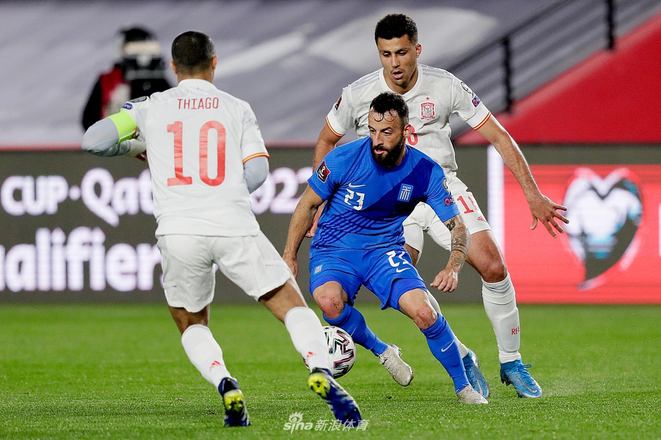 [世预赛]西班牙1-1希腊 莫拉塔破门