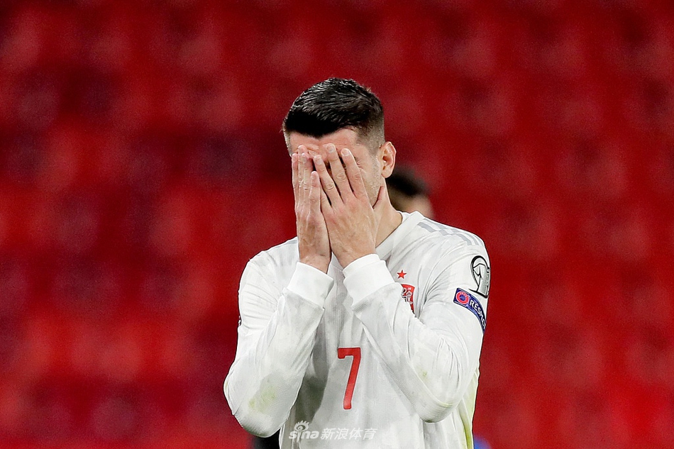 [世预赛]西班牙1-1希腊 莫拉塔破门