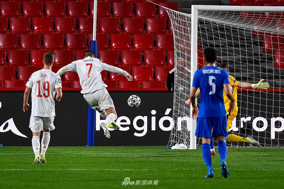 [世预赛]西班牙1-1希腊 莫拉塔破门
