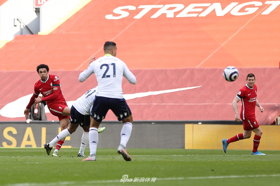 [英超]利物浦2-1维拉 阿诺德绝杀