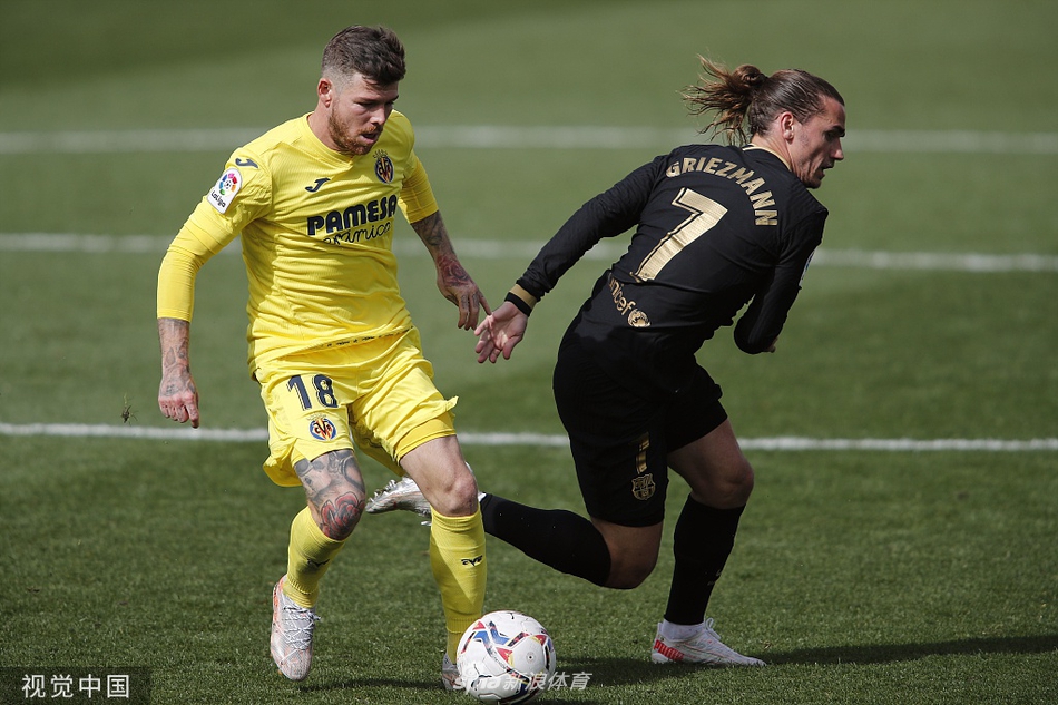 [西甲]比利亚雷亚尔1-2巴萨 格列兹曼两球