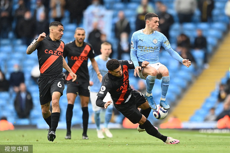 [英超]曼城5-0埃弗顿 阿圭罗两球