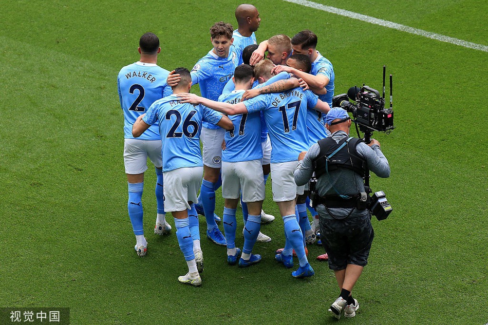 [英超]曼城5-0埃弗顿 阿圭罗两球