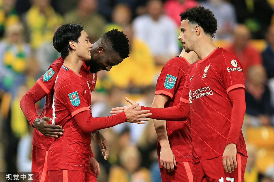 [联赛杯]诺维奇0-3利物浦 南野拓实两球