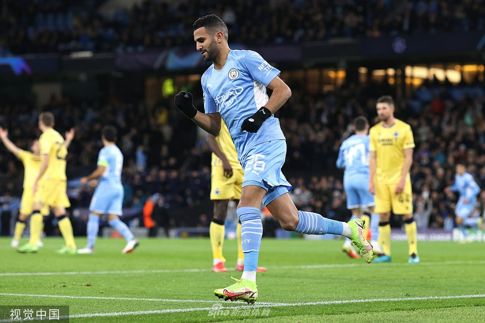 [欧冠]曼城4-1布鲁日 斯特林破门