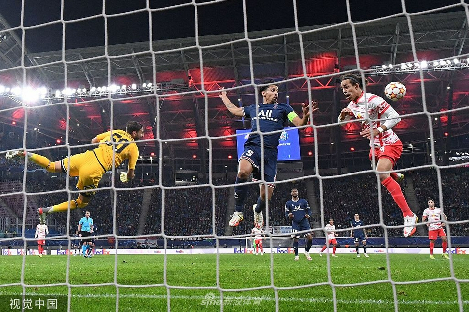 [欧冠]莱比锡2-2巴黎 维纳尔杜姆两球
