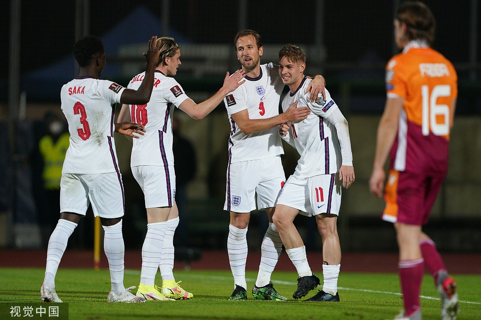 [世预赛]英格兰10-0晋级世界杯 凯恩大四喜