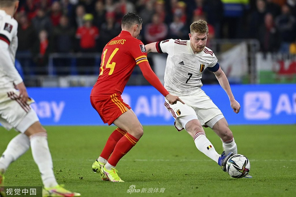 [世预赛]威尔士1-1比利时 德布劳内破门