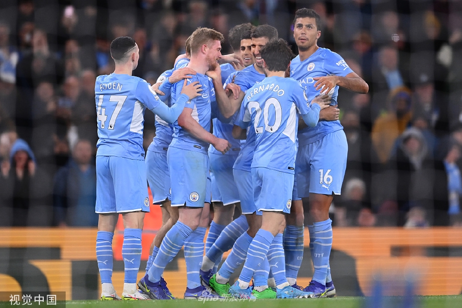 [英超]曼城2-0布伦特福德 德布劳内破门