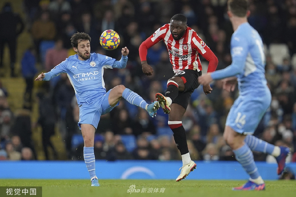[英超]曼城2-0布伦特福德 德布劳内破门