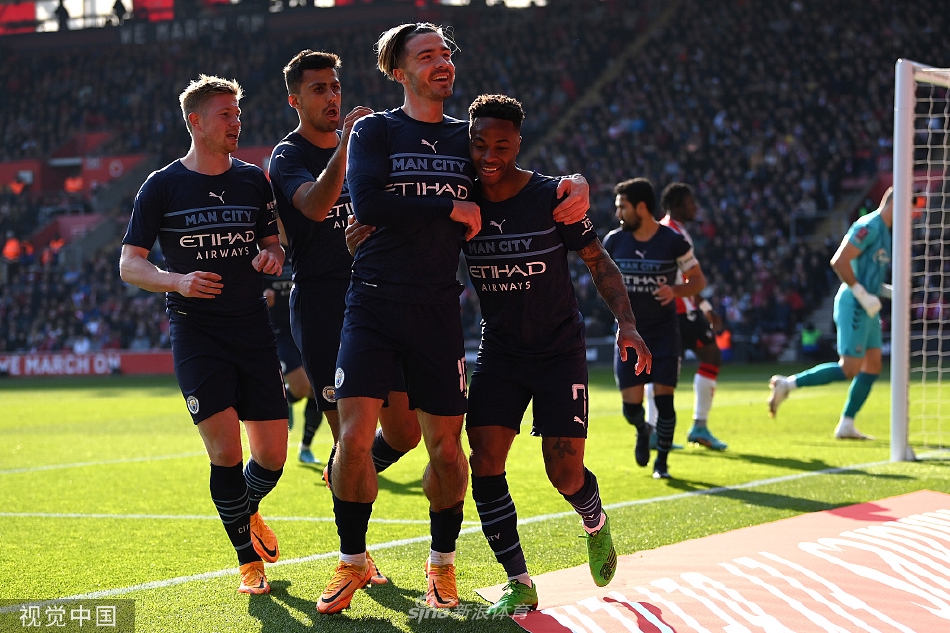 [足总杯]南安普顿1-4曼城 德布劳内破门