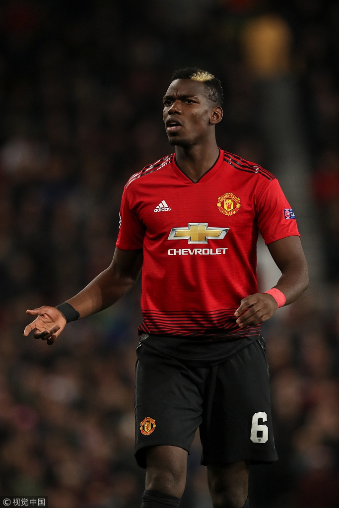 博格巴在比赛中